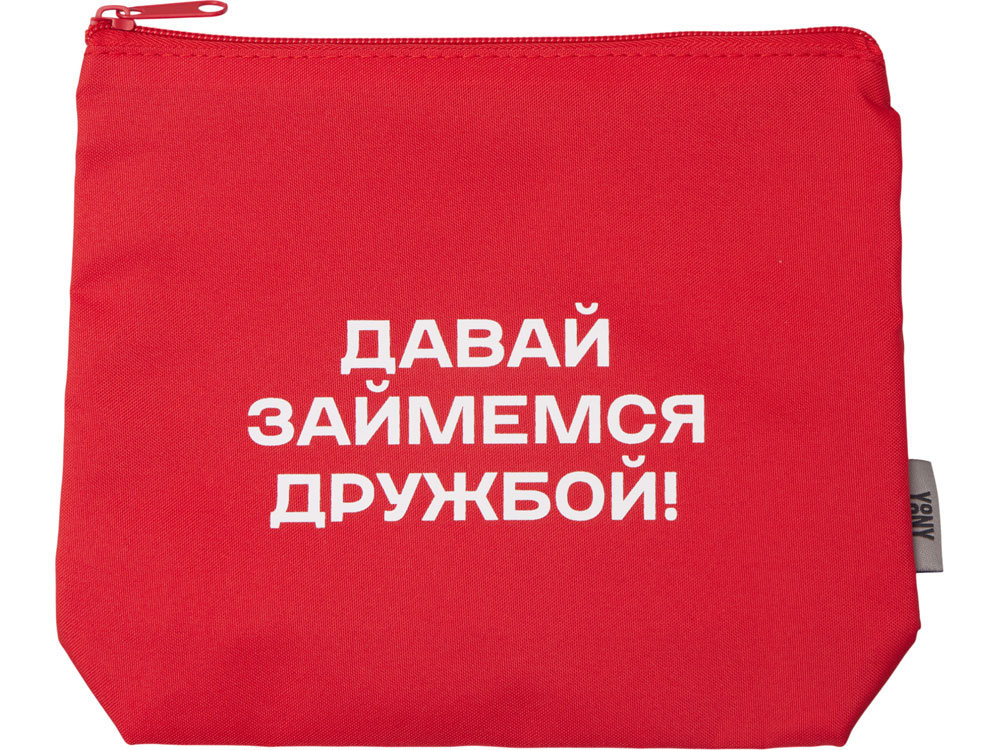 Косметичка из полиэстера 300D с подкладкой Amalia, красный с термотрансфером-0