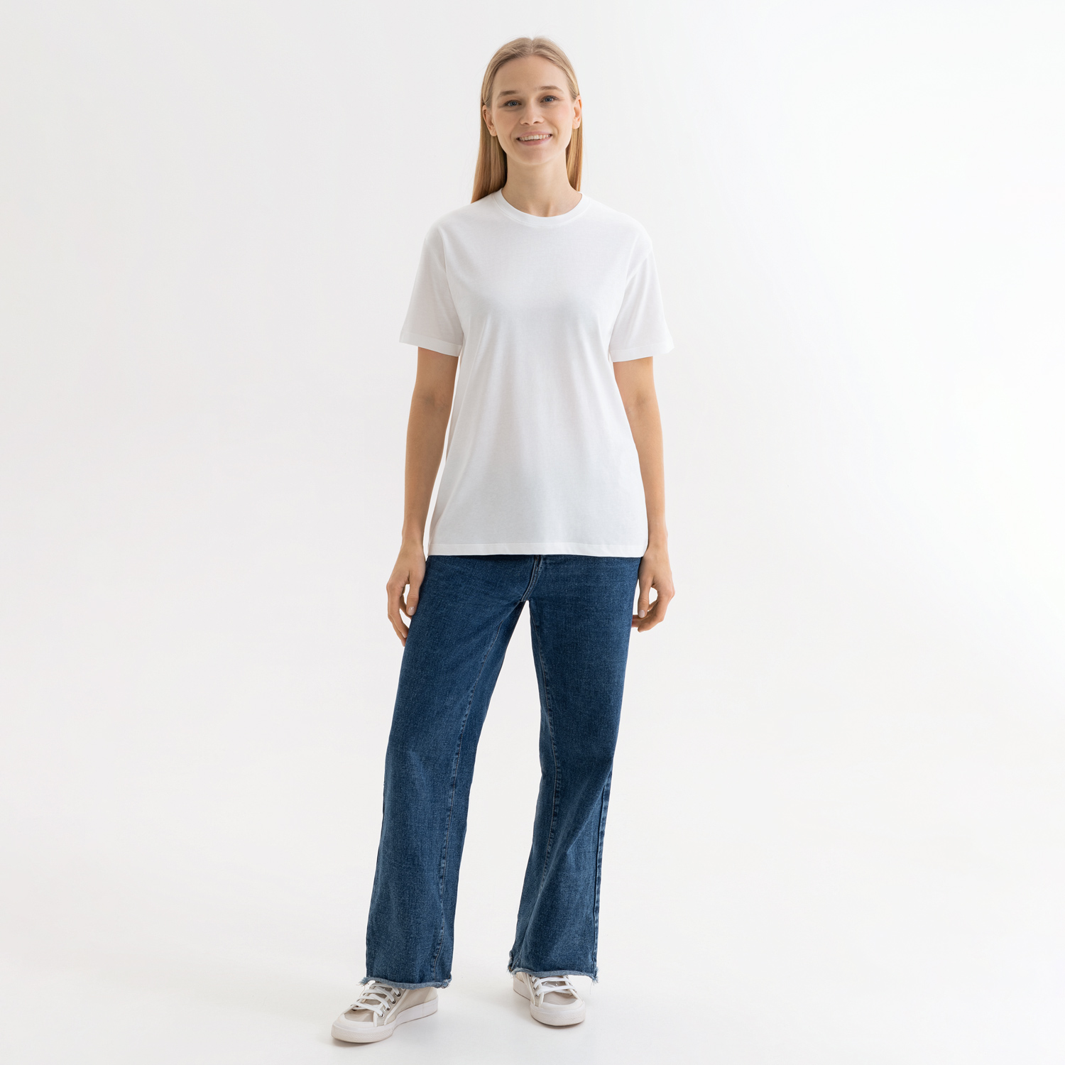 Футболка унисекс Крис (Kris), 150 гр., белая (теплого оттенка)-2