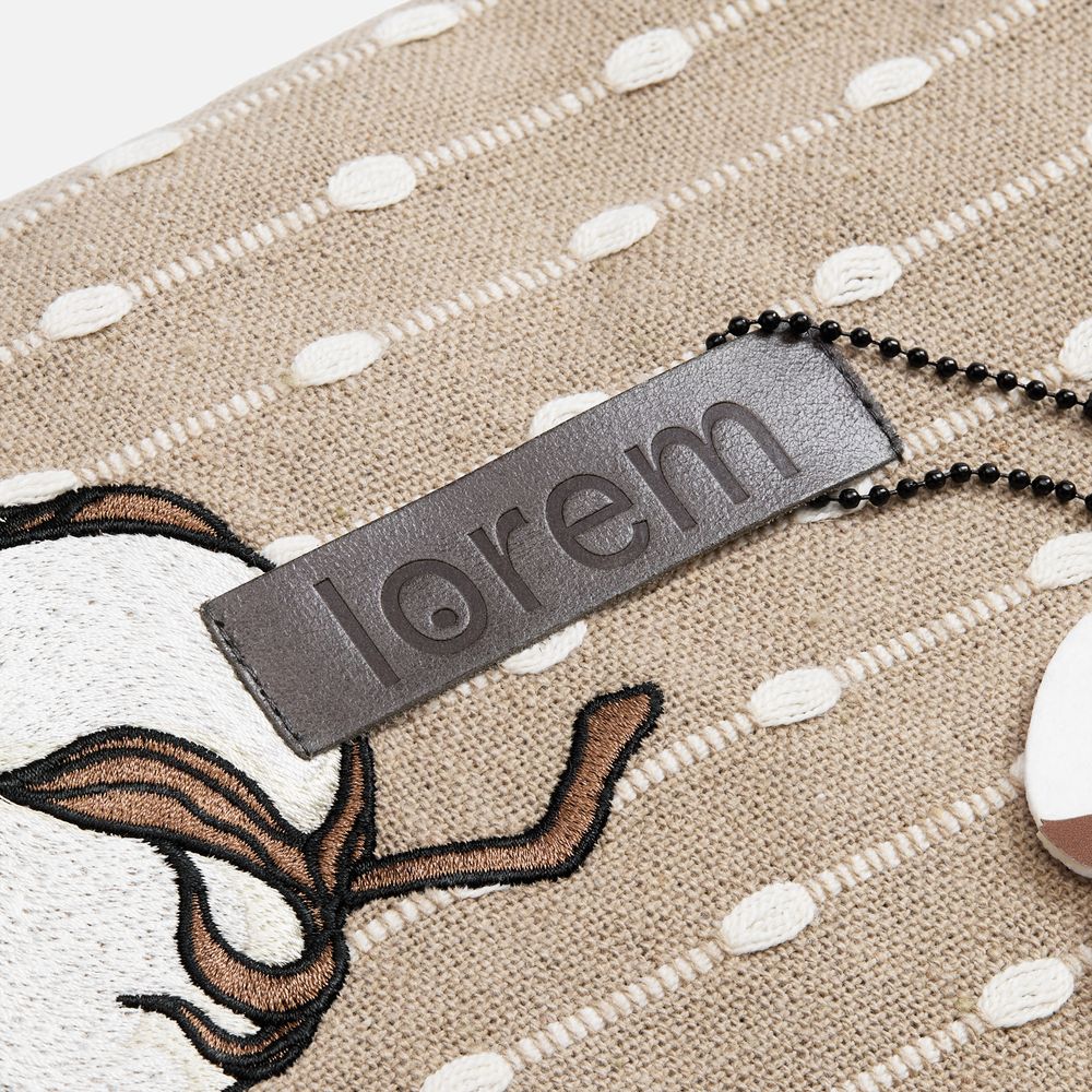 Лейбл кожаный Pasek, S, серый-2