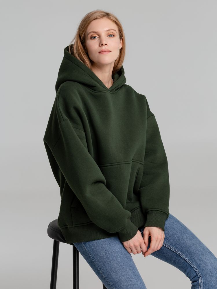 Худи Kulonga Oversize, темно-зеленый (хаки)-4