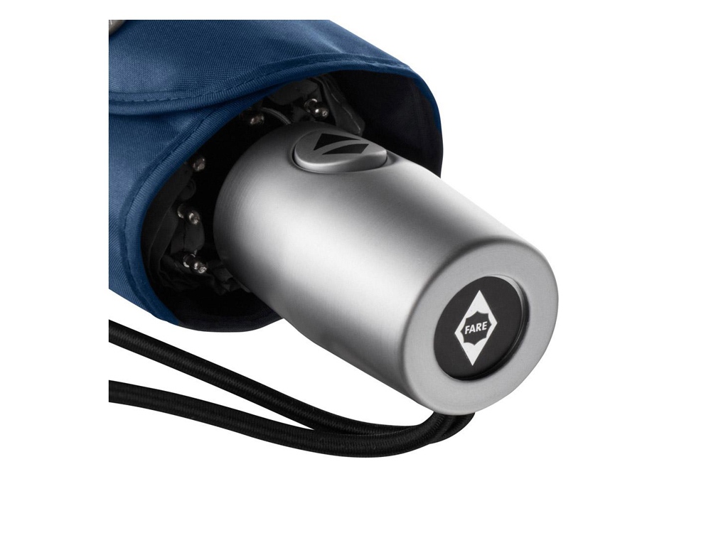 Зонт складной 5640 Guard со светоотражающим кантом, автомат, нейви-4