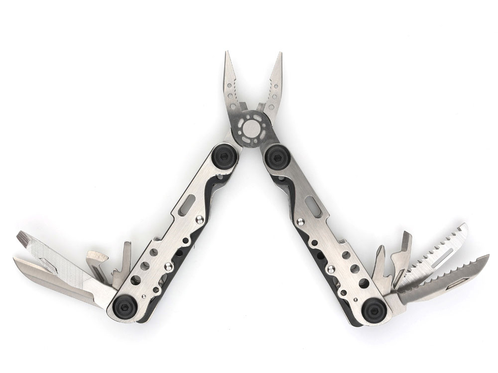 Мультитул Stinger, 105x40 мм, 13 функций, сталь, серебристо-чёрный, в комплекте нейлоновый чехол-0
