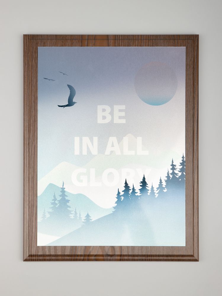 Плакетка Plaque XL, венге с серебристой пластиной-3