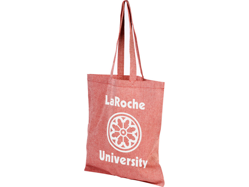 Сумка-тоут Pheebs из переработанного хлопка 150 г/м2, красный меланж-6