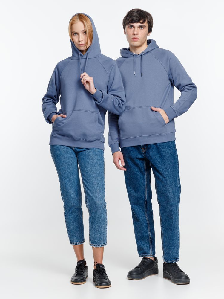 Толстовка унисекс Stellar, синяя-10