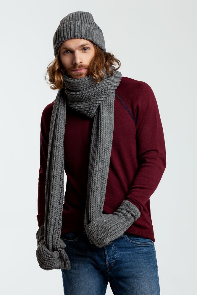 Шапка Nordkyn, серый меланж (эбонит)-3