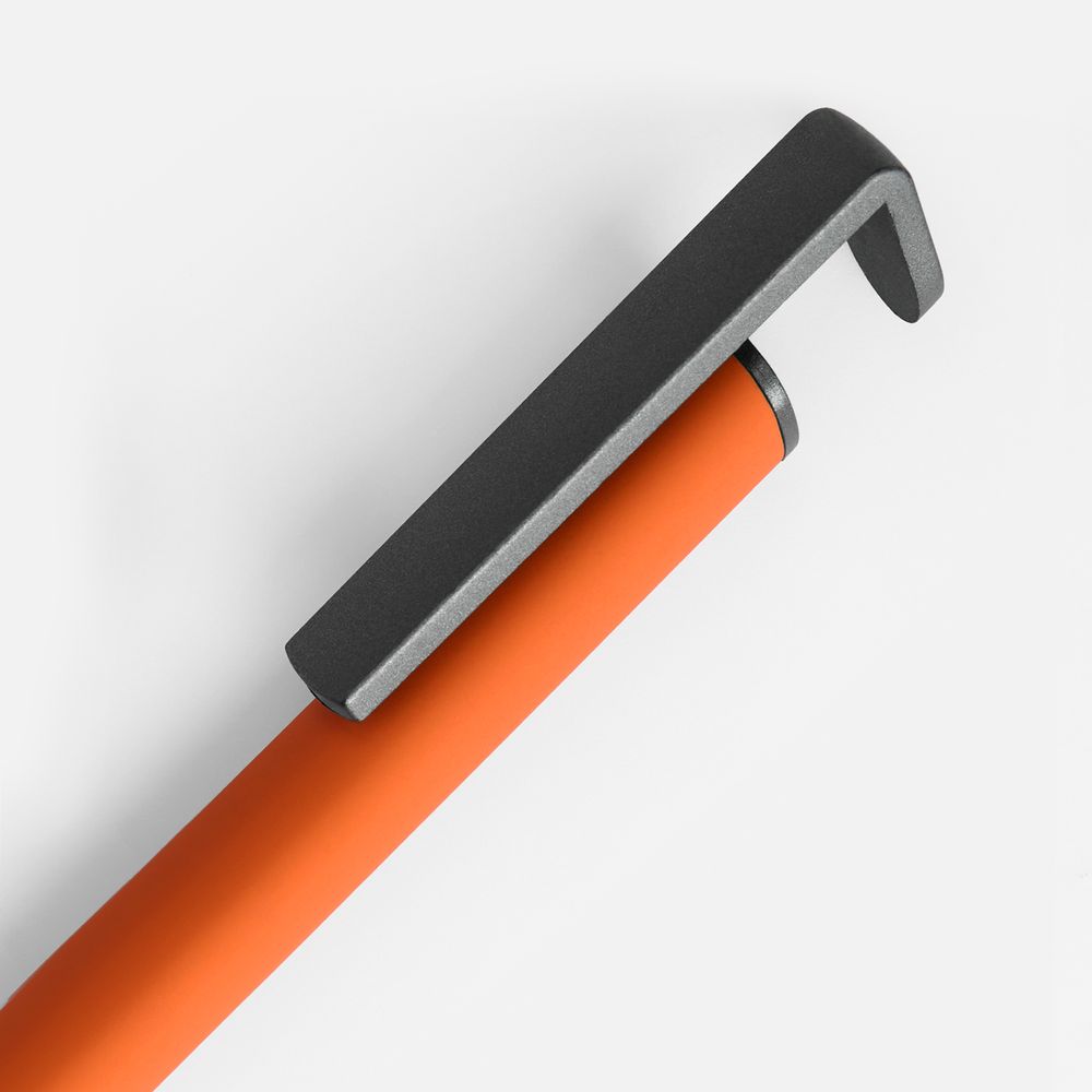 Ручка шариковая Standic с подставкой для телефона, оранжевая-2