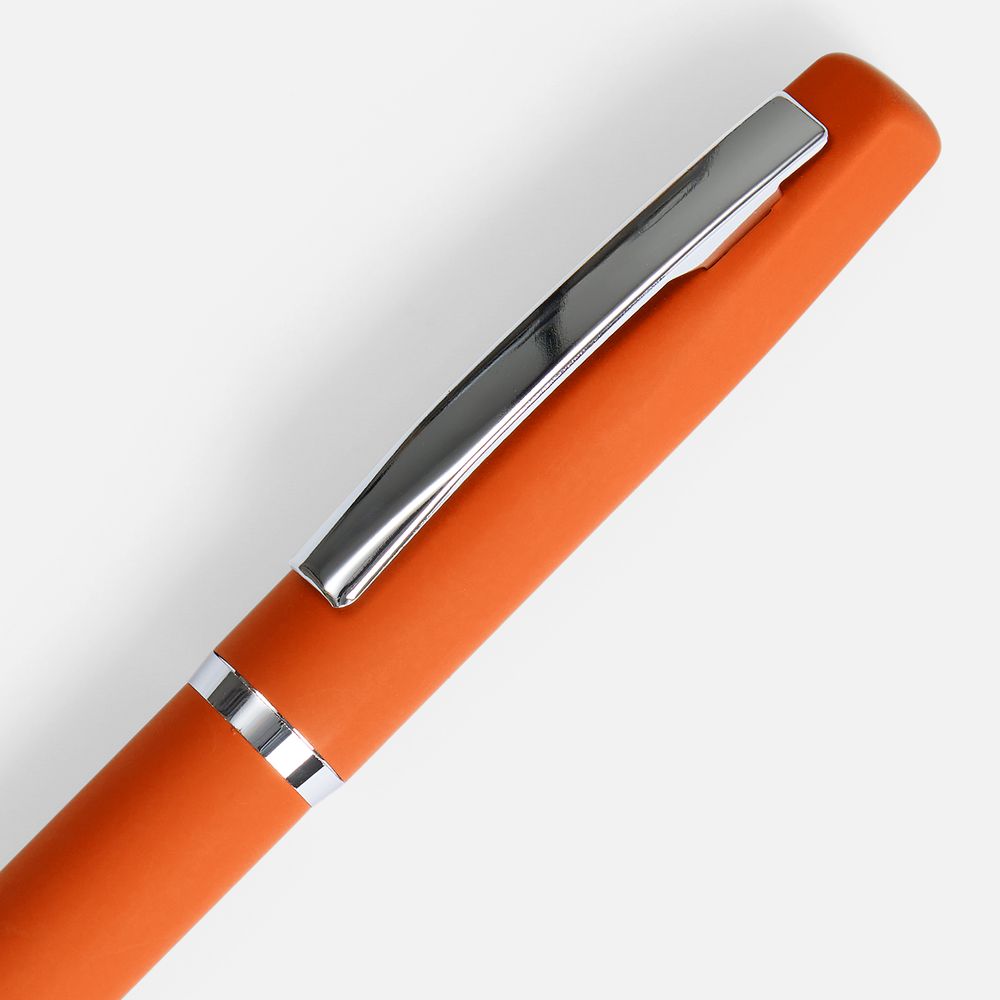 Ручка шариковая Bolt Soft Touch, оранжевая-3