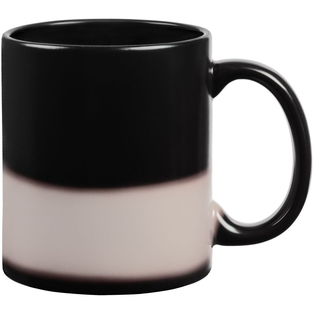 Кружка-хамелеон On Display, матовая, черная-1
