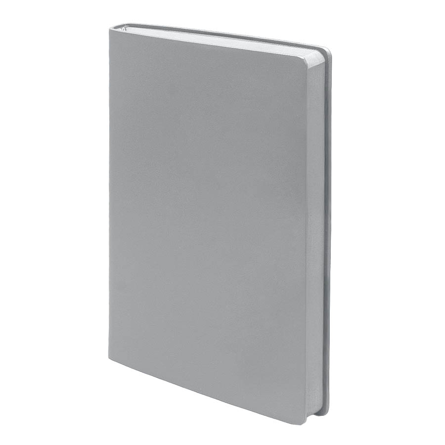 Бизнес-блокнот LADY, формат А5, серый, блок в клетку, серый-0