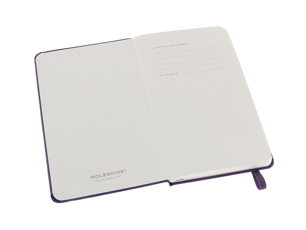 Записная книжка Moleskine Classic (в линейку) в твердой обложке, Pocket (9x14см), фиолетовый-1