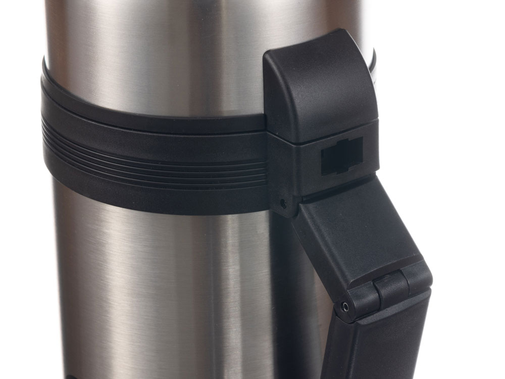 Термос Stinger, 1 л, широкий с ручкой, нержавеющая сталь, серебристый, 12,2 х 10,5 х 23,3 см-3