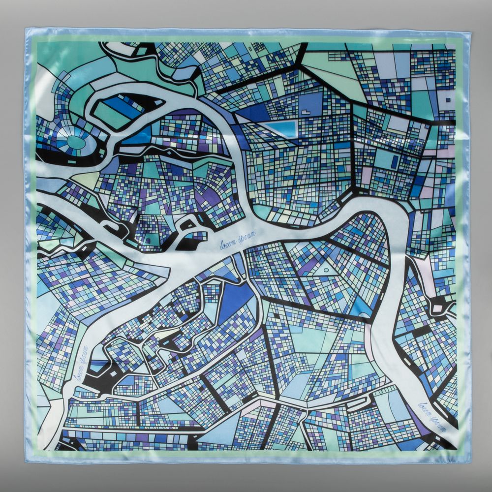 Платок с печатью на заказ ColorSharm, S-2