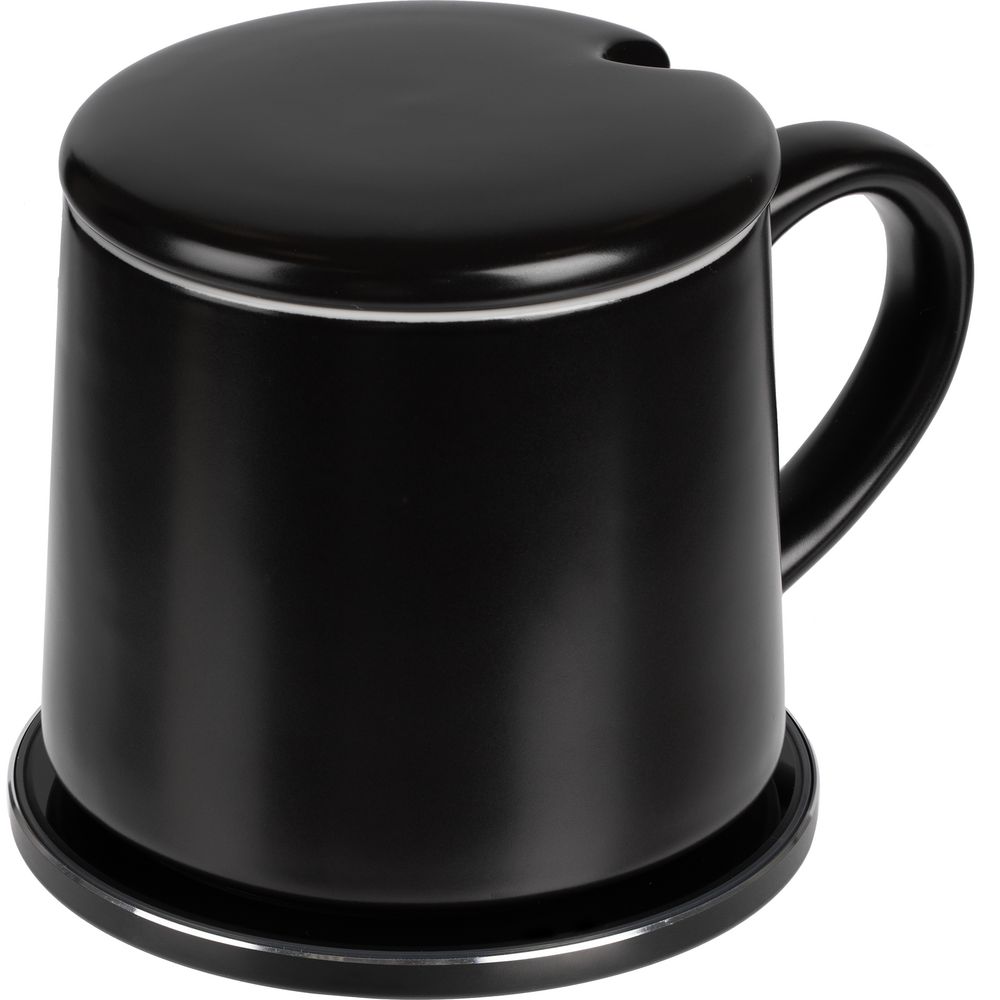 Кружка с подогревом и беспроводной зарядкой dualBase ver. 2.0 Matt, черная-2