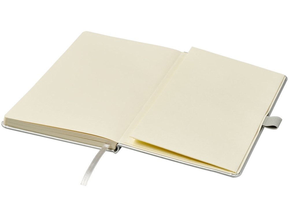 Записная книжка Nova формата A5 с переплетом, серебристый-4