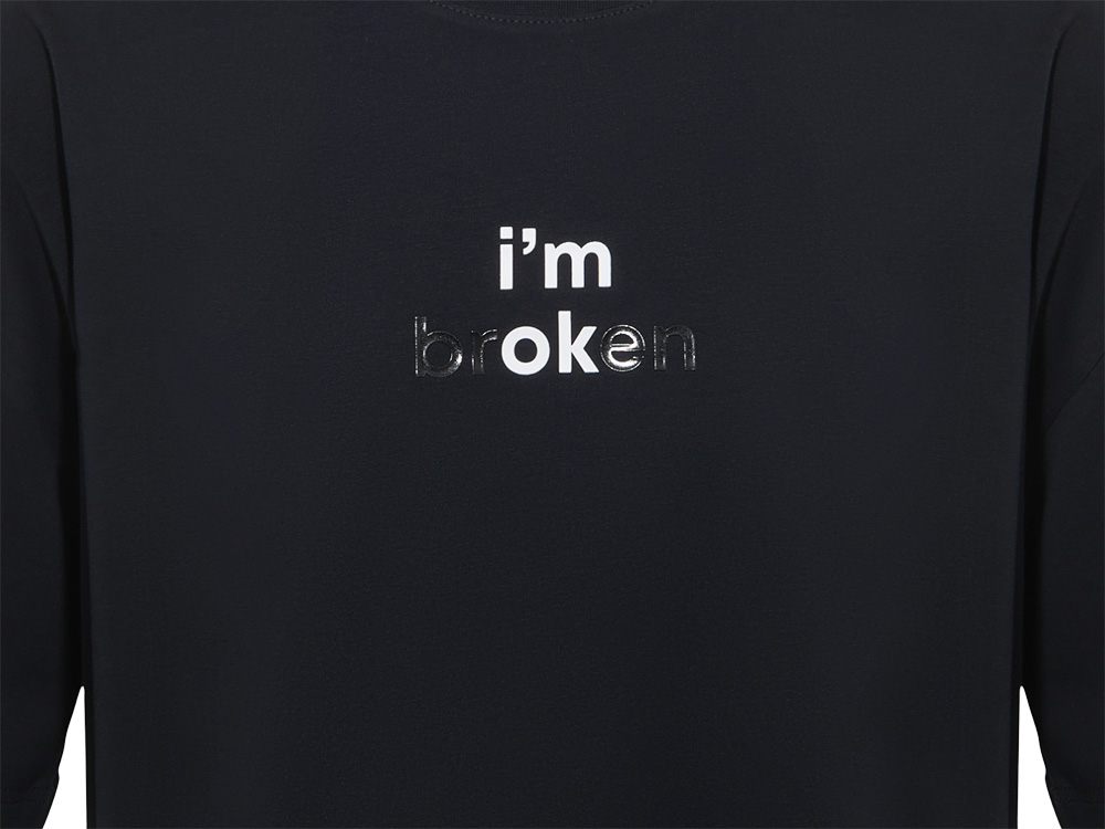 Футболка оверсайз Vienna унисекс , черный с нанесением Трафарет Скульптура 2 цвета-1