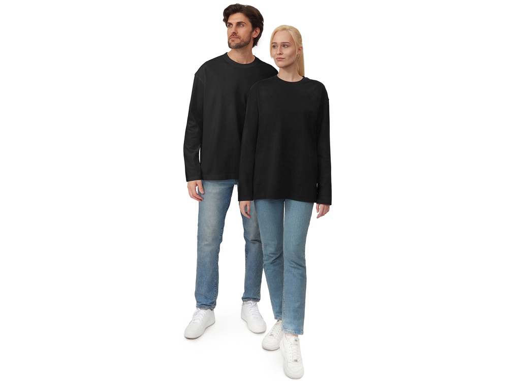 Лонгслив оверсайз Berlin унисекс, черный-7