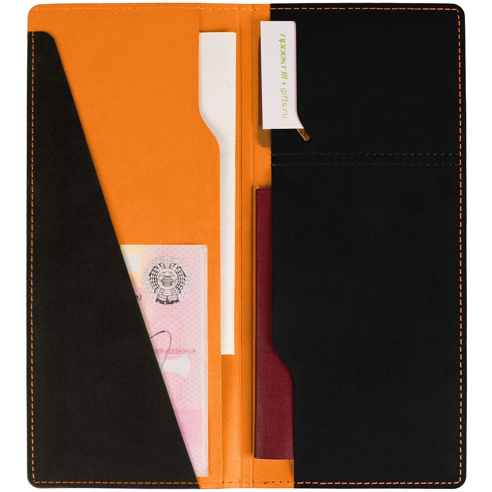 Дорожный органайзер Multimo, черный с оранжевым-2