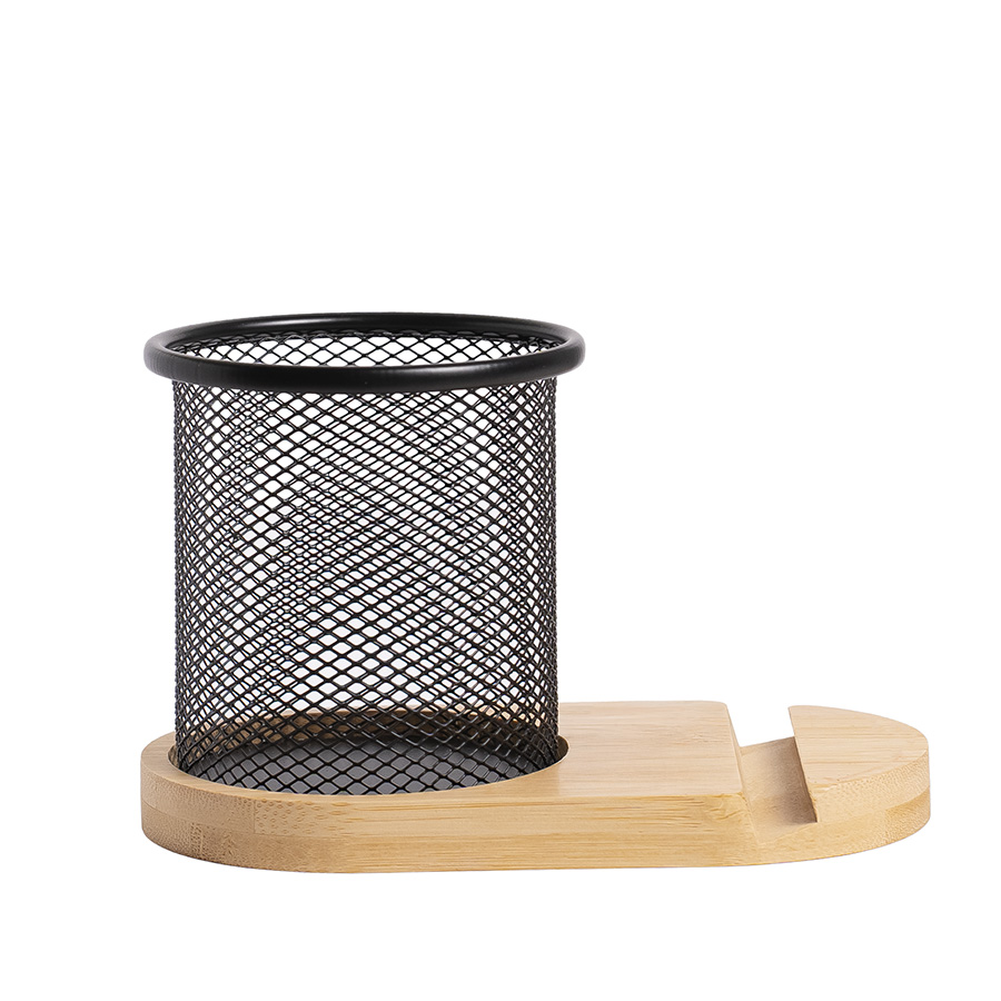 Подставка под телефон SATELLIT, бежевый, черный-2