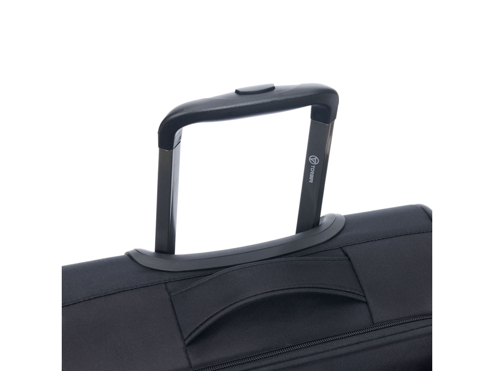 Чемодан TORBER СЕЙД, чёрный, нейлон 600D, 36,5 х 19 х 54 см, 32 л-5