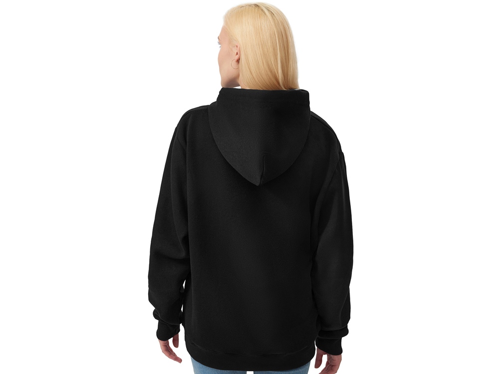 Толстовка с капюшоном оверсайз Lisbon унисекс, черный-5