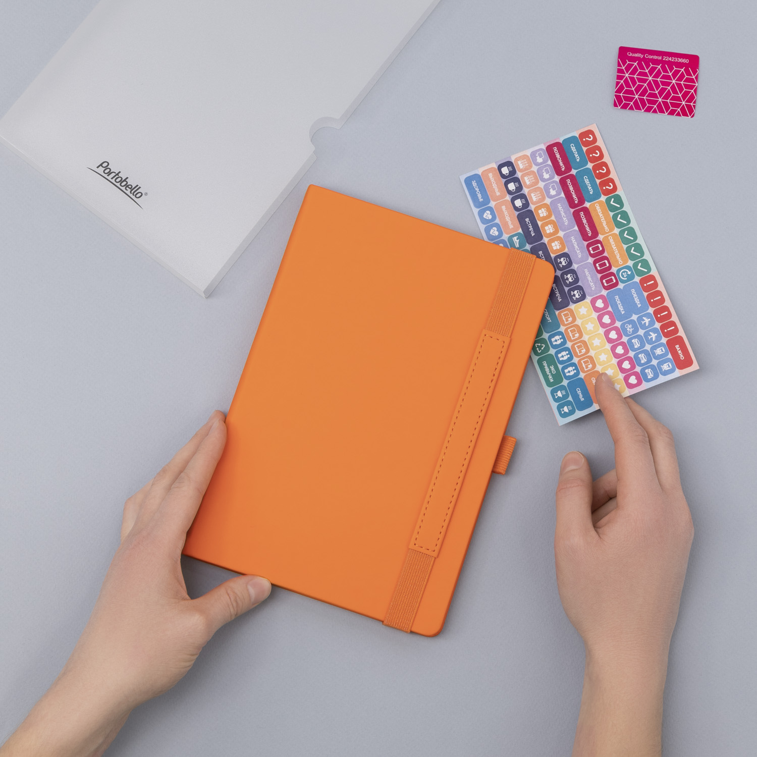 Ежедневник Alpha недатированный, оранжевый/оранжевый-13