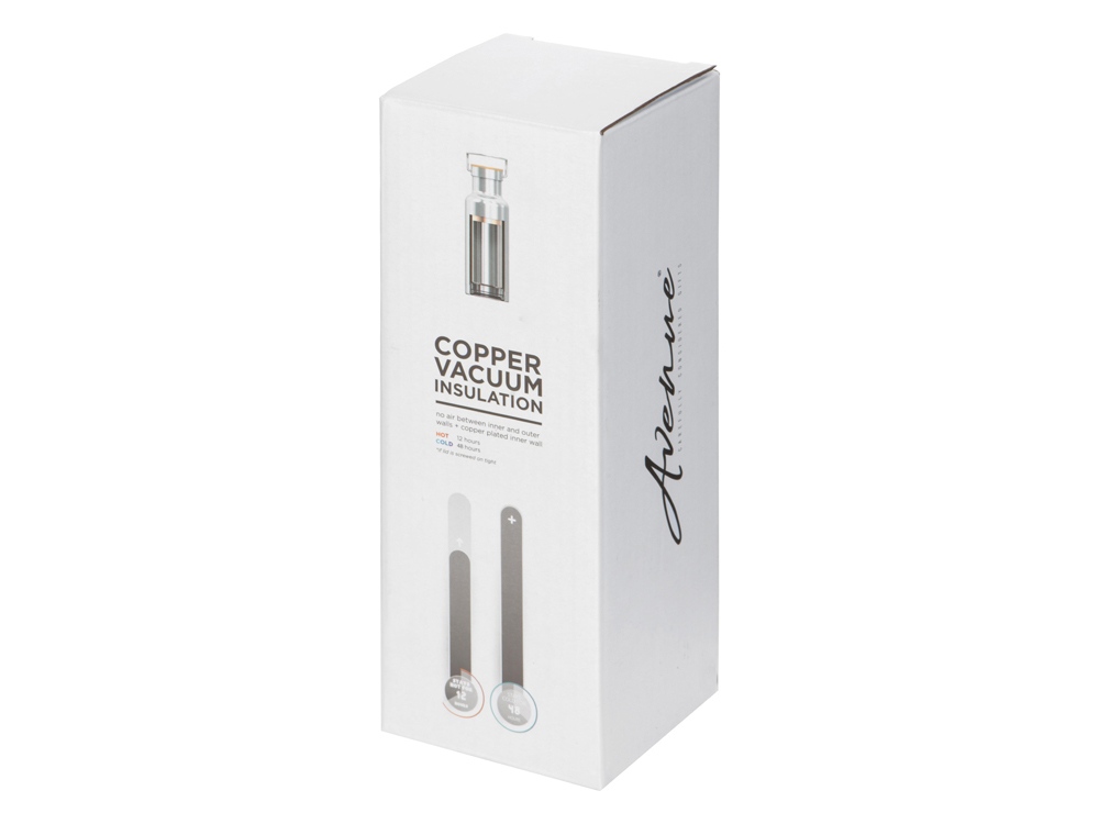 Медная спортивная бутылка с вакуумной изоляцией Thor объемом 480 мл, белый-5