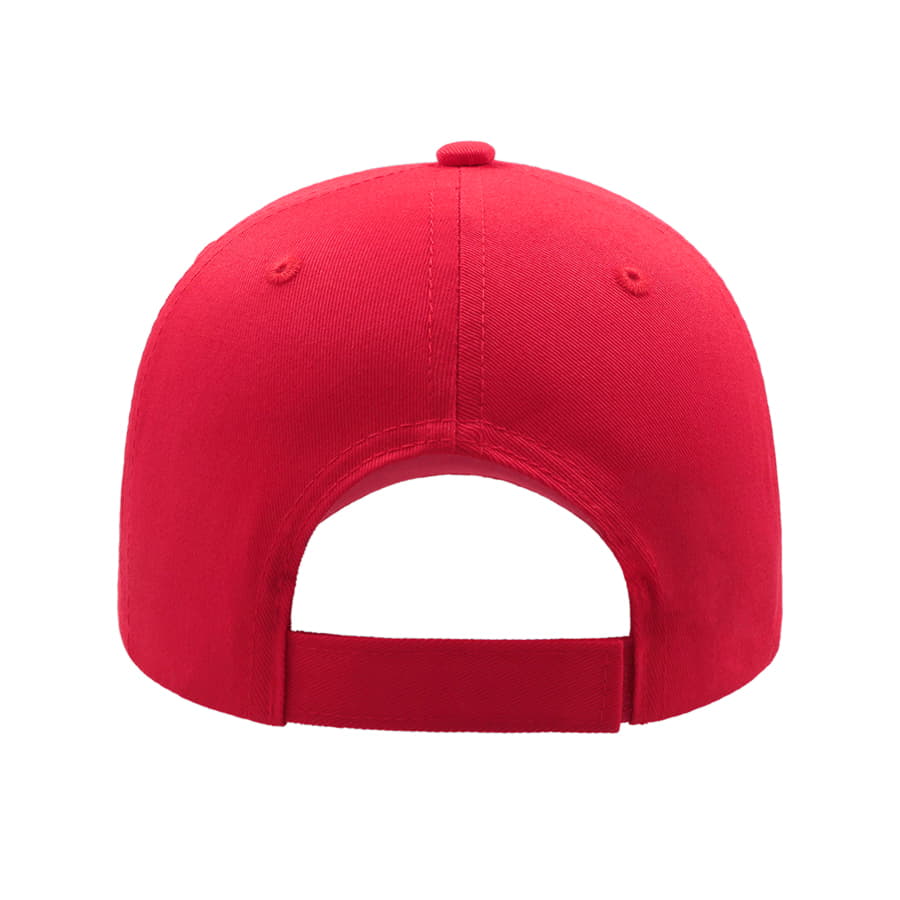 Бейсболка GEAR, 5 клиньев, застежка на липучке, красный-4