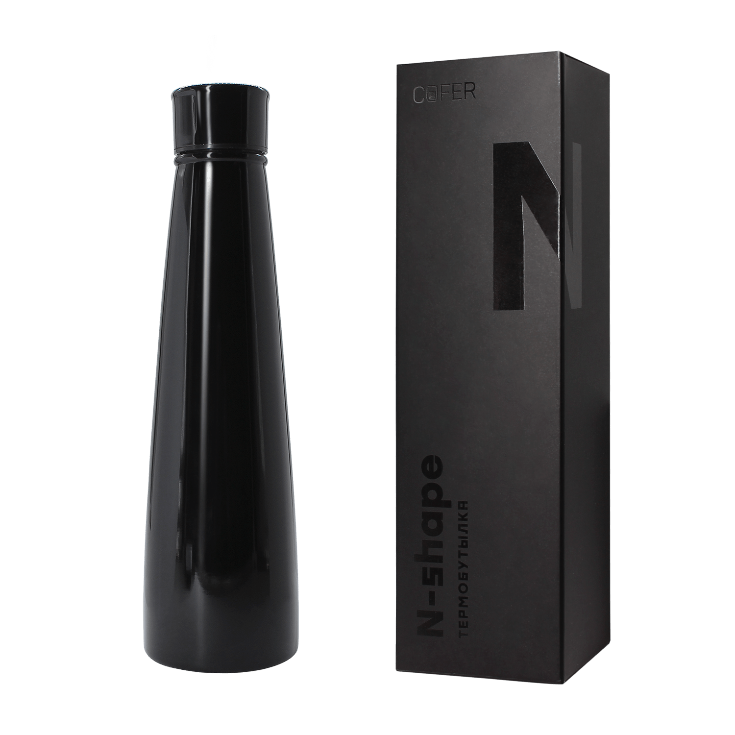 Термобутылка для напитков N-shape (черный)-7