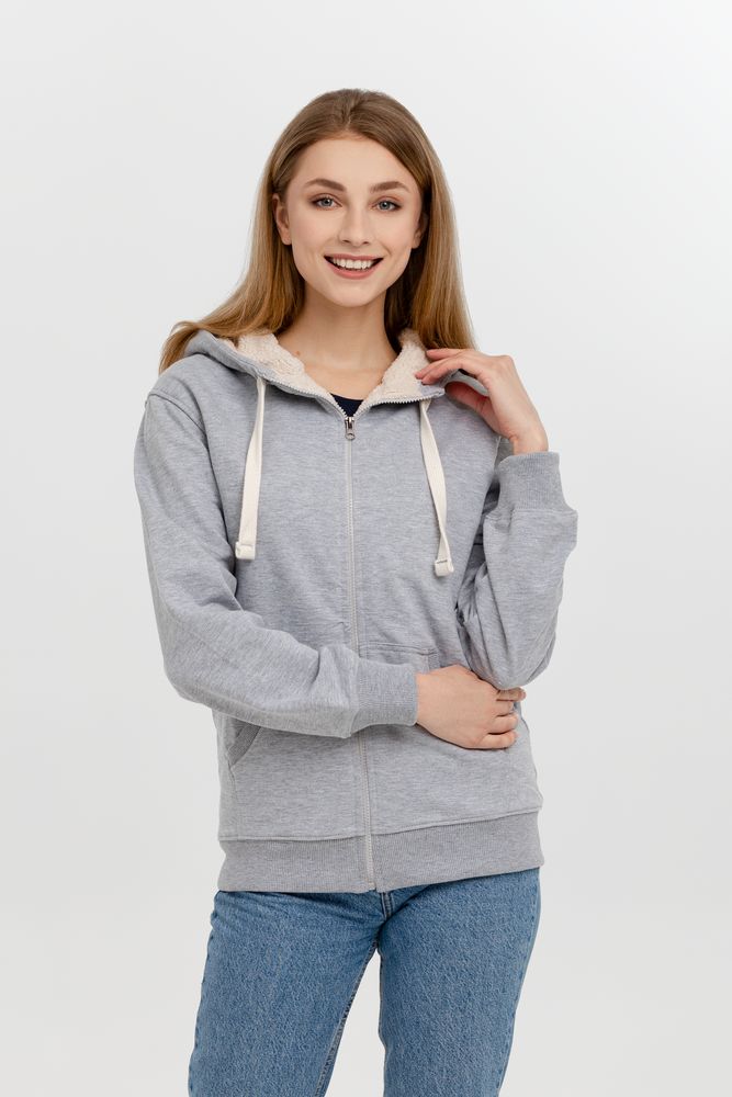Толстовка на молнии Kulonga Sherpa, серый меланж-1