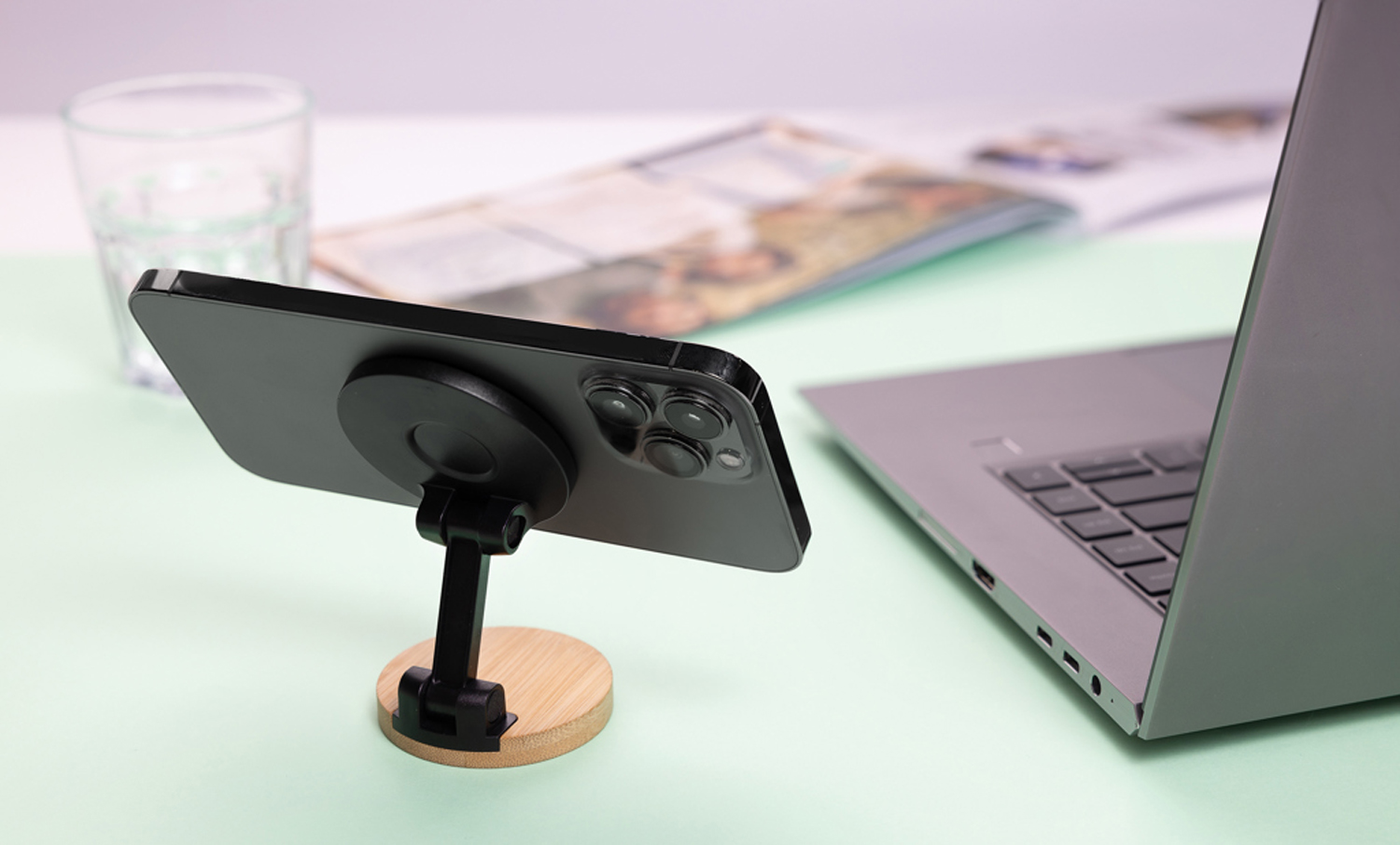 Подставка для телефона Magmount из бамбука и переработанного пластика RCS-10