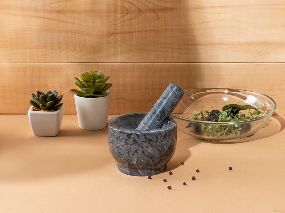 Ступка из натурального мрамора-12