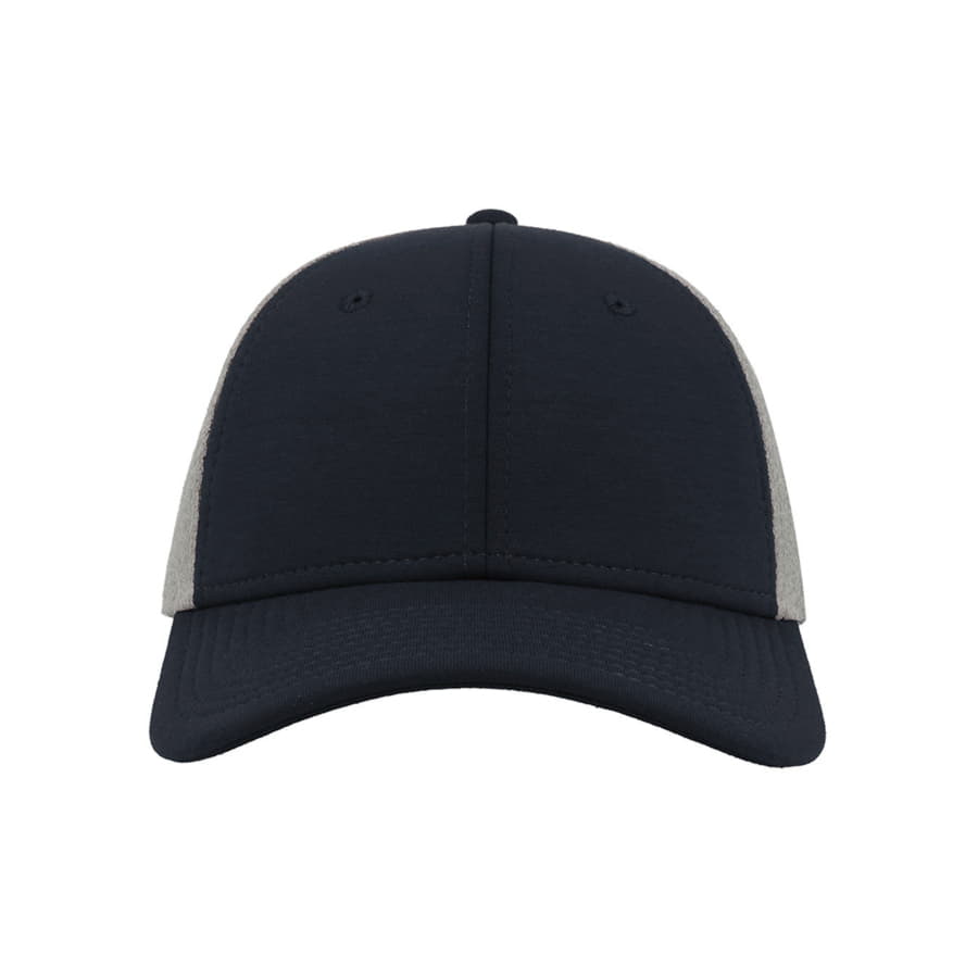 Бейсболка "Contest",6 клиньев, пластиковая застёжка, темно-синий, серый-3