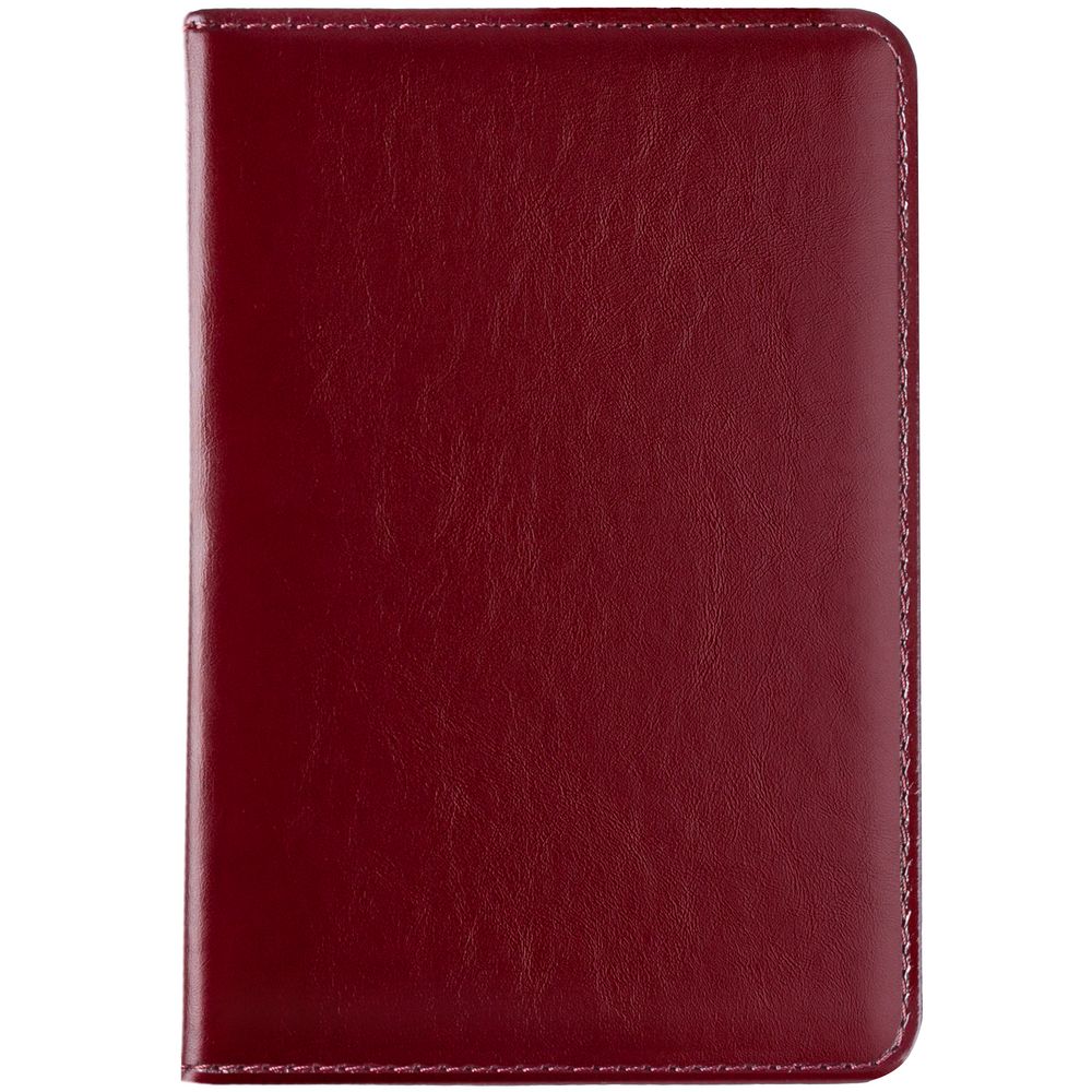Обложка для паспорта Signature, бордовая-0