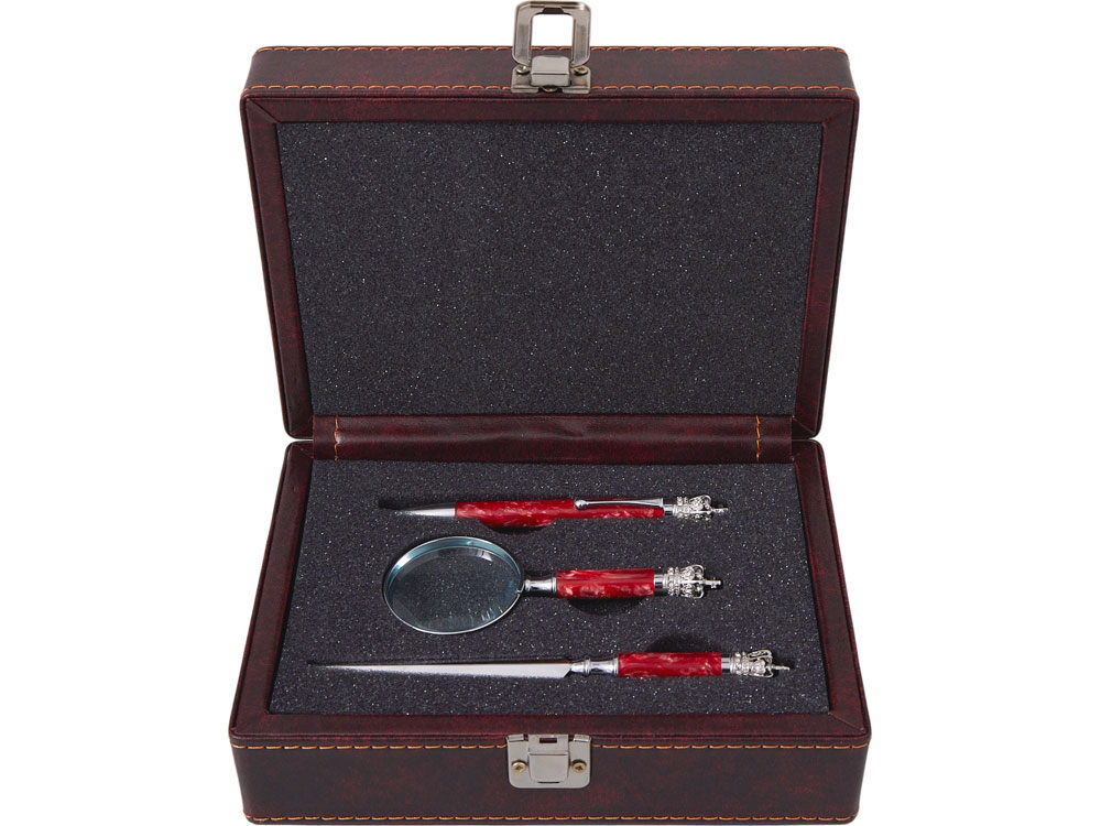 Набор Принц Уэльский : ручка шариковая, лупа, нож для бумаг-1
