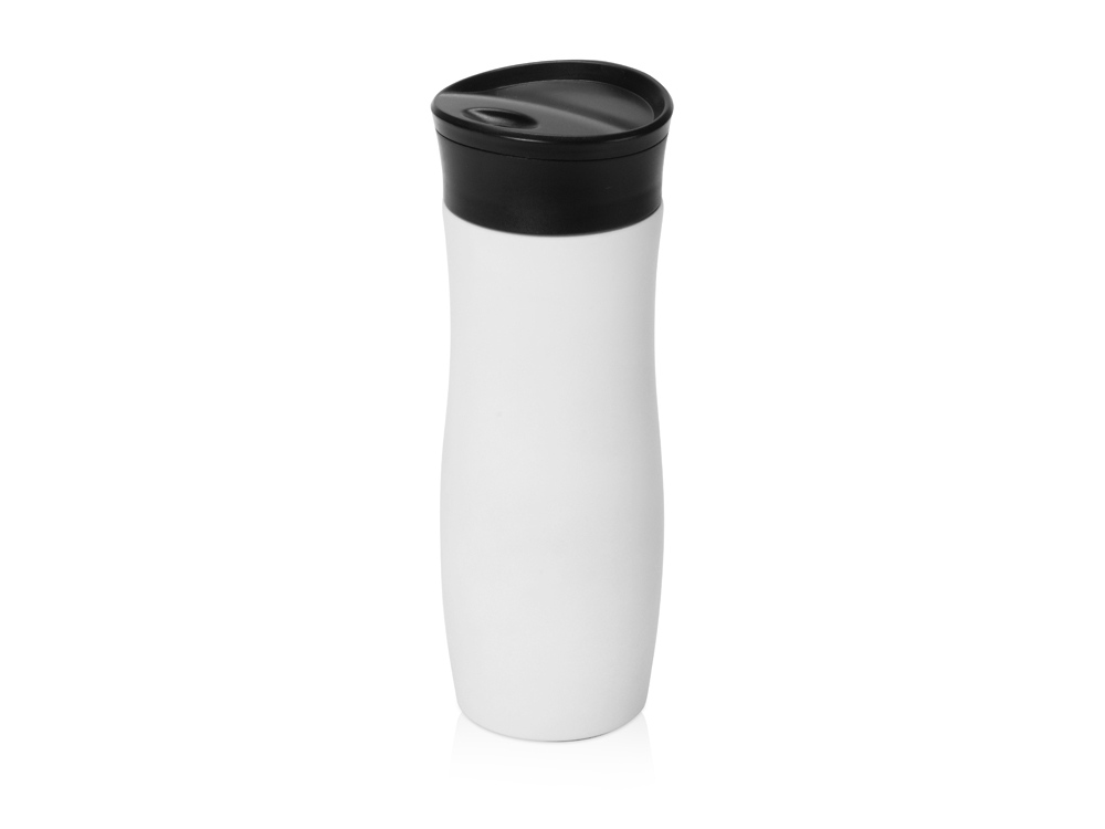 Вакуумная термокружка с кнопкой Streamline, Waterline, soft-touch, белый-1