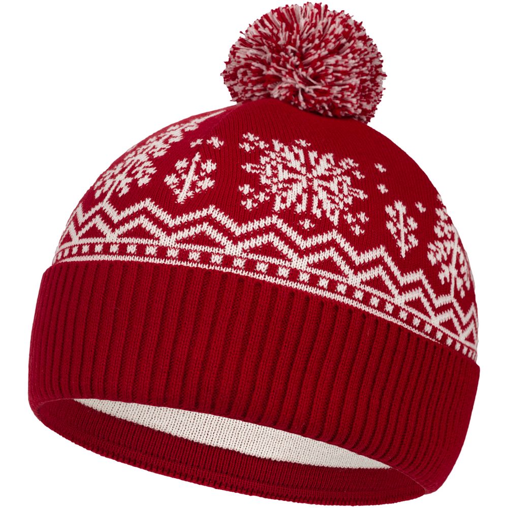 Шапка Elnik, красная с молочно-белым-0