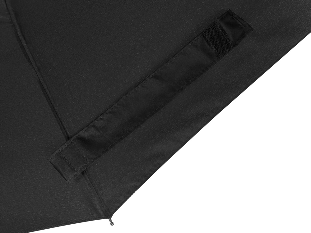 Зонт-автомат Lumet с куполом из переработанного пластика, черный-5