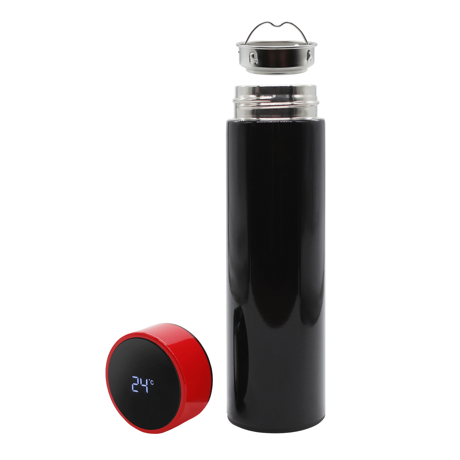Термос Reactor duo black с датчиком температуры (черный с красным)-1