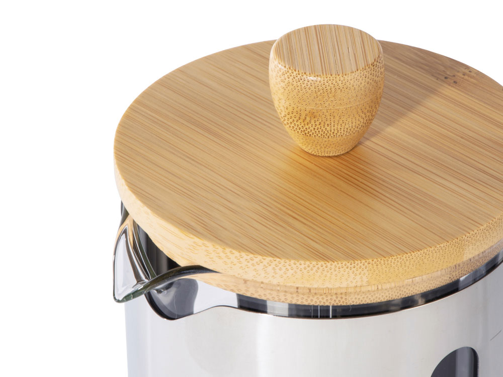 Френч-пресс в стальном корпусе и ручкой из бамбука Coffee break, 1000 мл-6