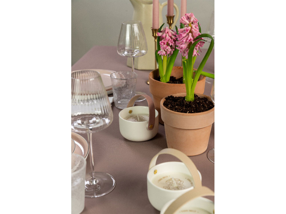 Свеча Valerie Concept с крышкой CNDL 5 BG, белый/бежевый-4