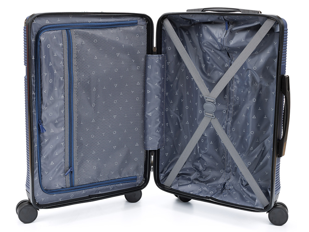 Чемодан TORBER Onego, синий, ABS-пластик, 59,5 х 39,5 х 24 см, 46 л-2