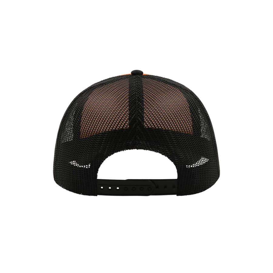 Бейсболка RAPPER, 5 клиньев, пластиковая застежка, оранжевый, черный-5