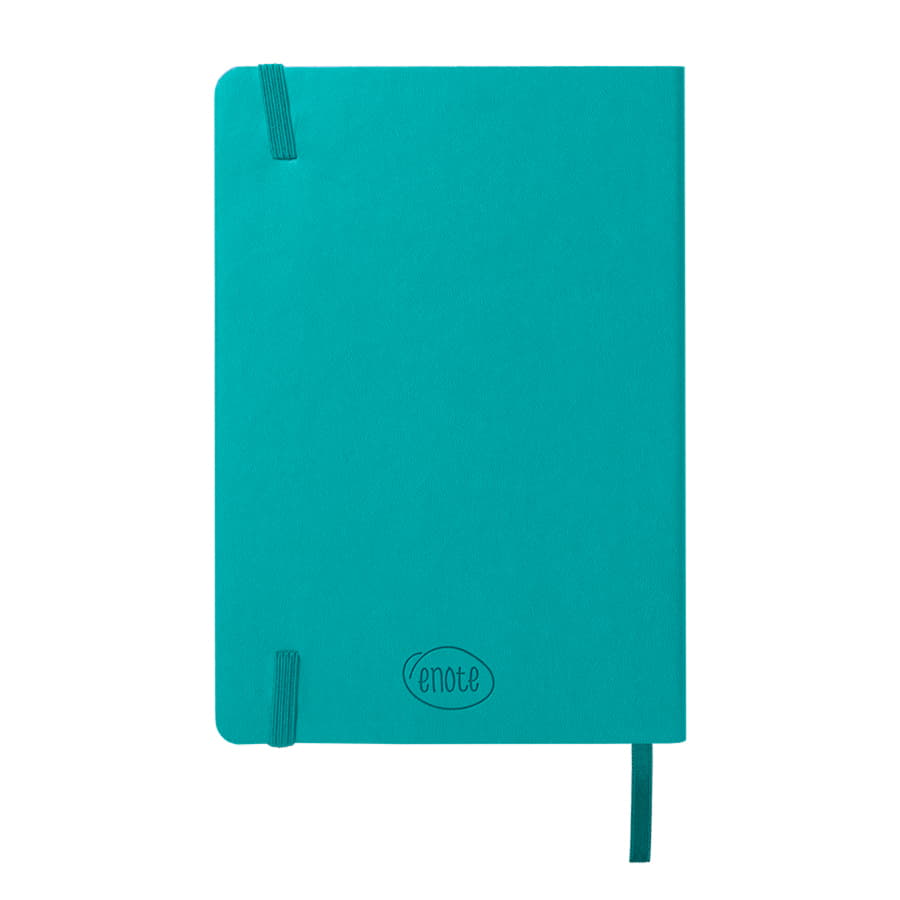 Ежедневник недатированный Shady, А5,  бирюзовый, кремовый блок в линейку, морская волна обрез, бирюзовый-4