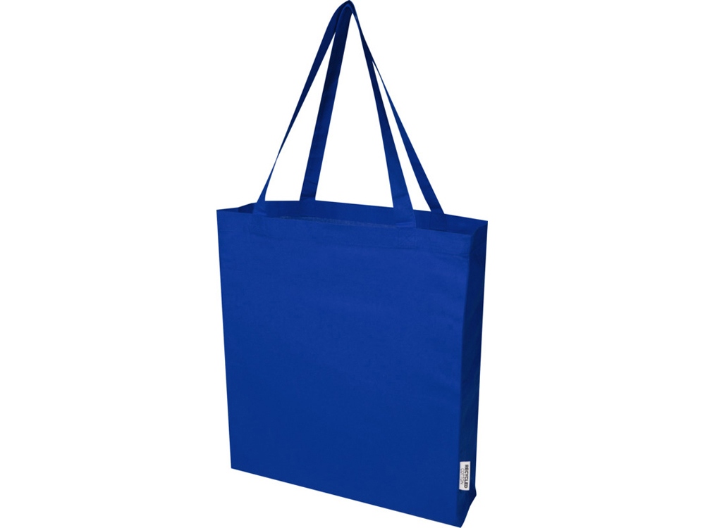 Madras эко- сумка с ластовицей из переработанного хлопка, сертифицированного согласно GRS, плотностью 140 г/м² - Ярко-синий-0