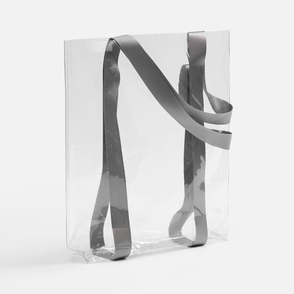 Шопер Clear Fest, ver.2, прозрачный с серыми ручками-0