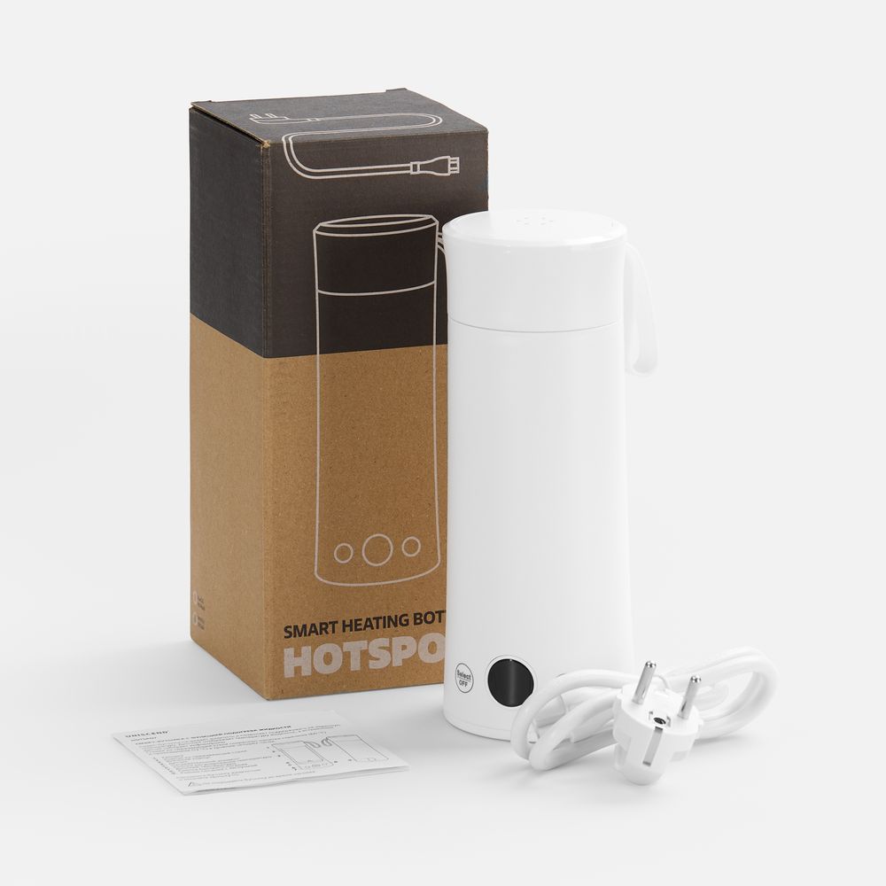 Смарт-бутылка с подогревом жидкости Hotspot, белая-3