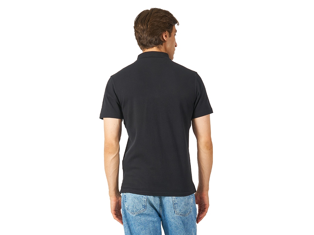 Поло с эластаном Chicago, 200гр пике, черный-2