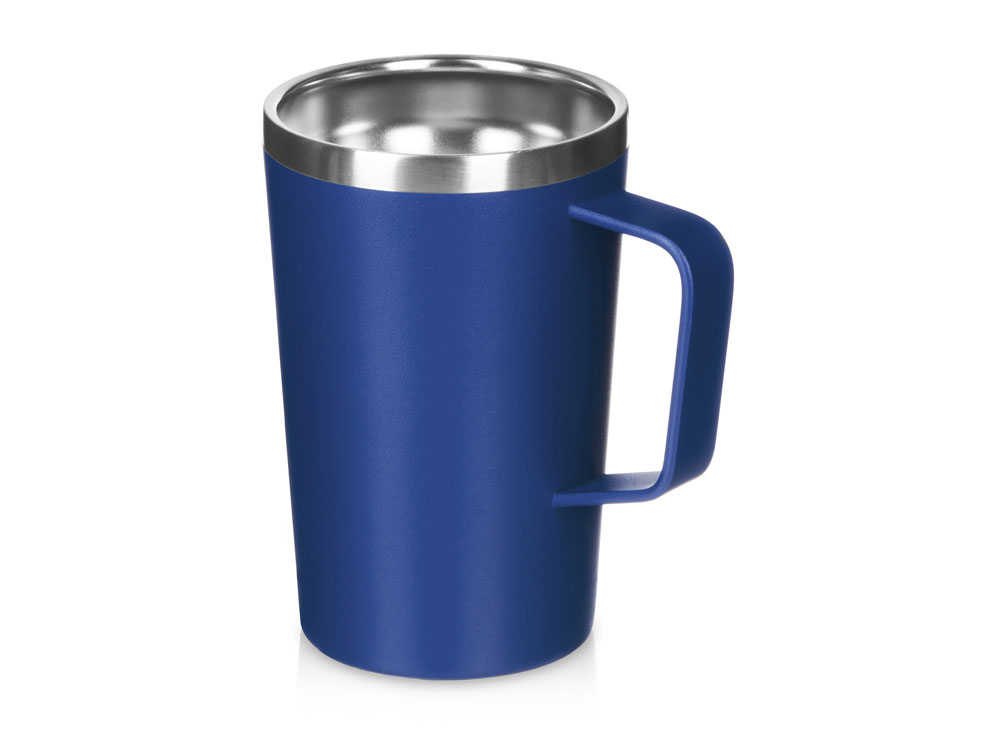Стальная кружка с двойными стенками и порошковым покрытием Tibet, нейви-0
