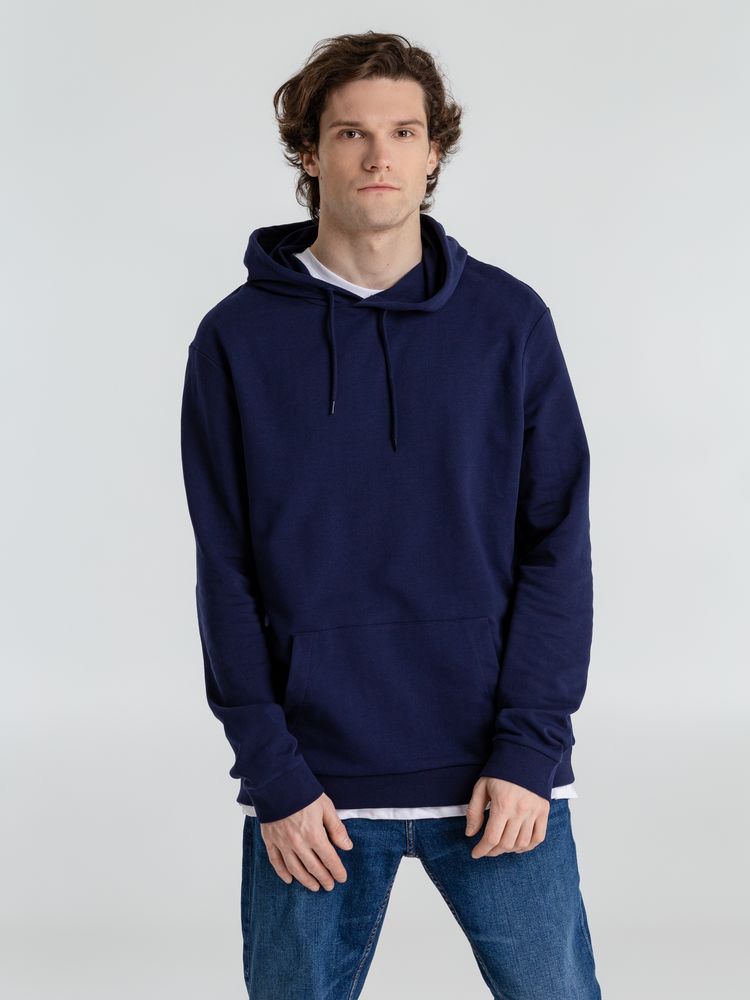 Толстовка с капюшоном унисекс Hoodie, темно-синяя-5